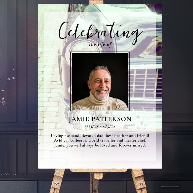 Bilkollektor Livets Firande Foto, Begravning Poster (Skapare uppladdad)