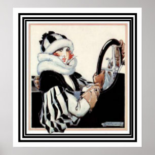 Bilkörbil - Art Deco Skriv ut 20 x 22 Poster