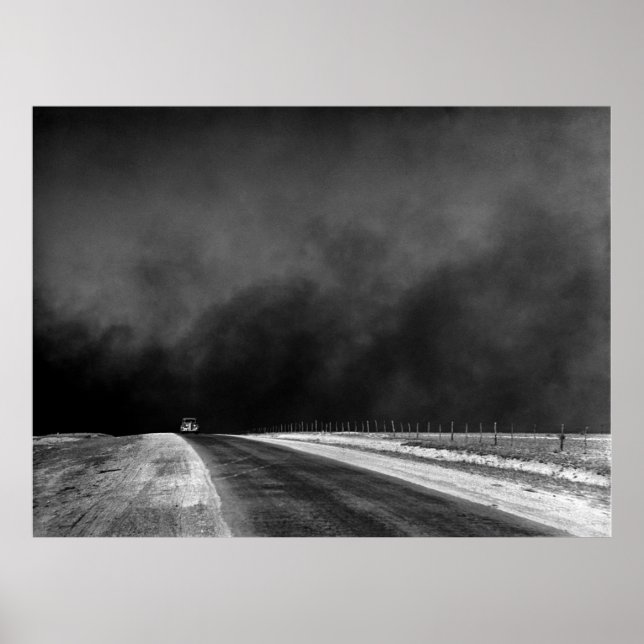 Bilkörning av Texas Panhandle i dammskägget Poster (Framsidan)