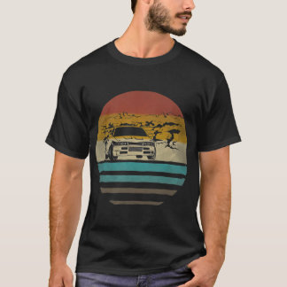 Bilkörning Retro Vintage Silhouette Gift T Shirt
