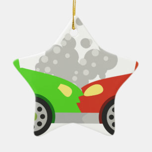Bilkrasch Julgransprydnad Keramik