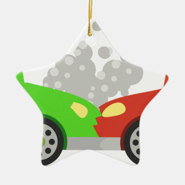 Bilkrasch Julgransprydnad Keramik (Framsidan)