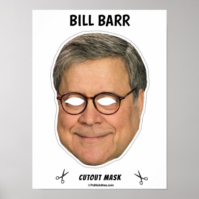 BILL BARR Halloween Mask Poster (Framsidan)