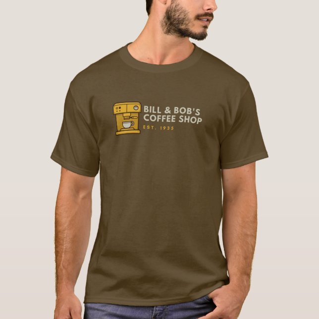 Bill & Bob's Coffee Shop Alkohol Recovery T Shirt (Framsida)