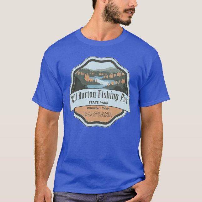 Bill Burton Fishing Pier State Park Dorchester Tal T Shirt (Framsida)