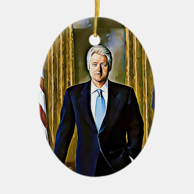 Bill Clinton 42:a president Keepsaké Ornament (Framsidan)