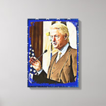 Bill Clinton 42:a presidenten Keepsaké Canvas Art
