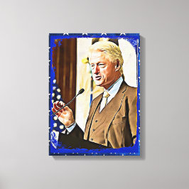 Bill Clinton 42:a presidenten Keepsaké Canvas Art