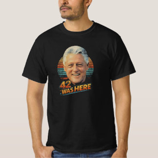 Bill Clinton 42 Retro Politisk T-Shirt  