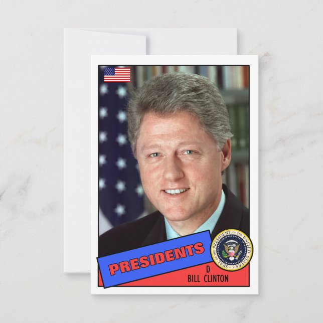 Bill Clinton Baseball Card (Framsida)