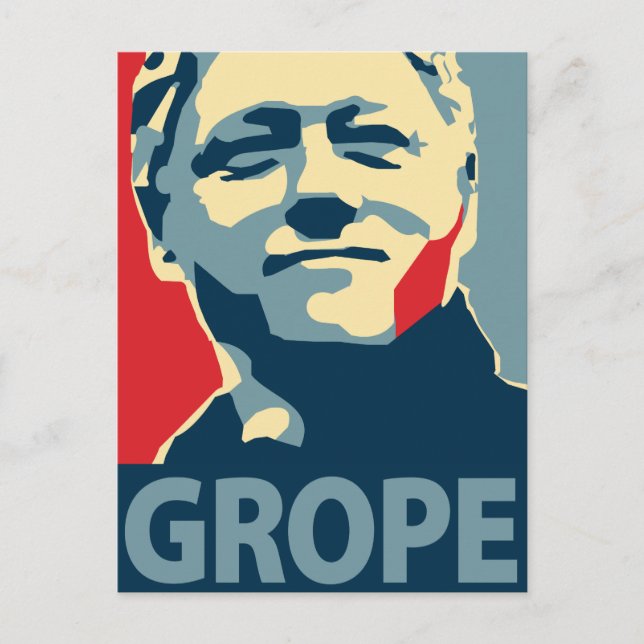 Bill Clinton - Grope: OHP Postcard Vykort (Framsida)