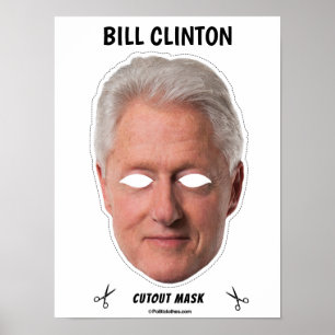 BILL CLINTON Halloween-mask Poster