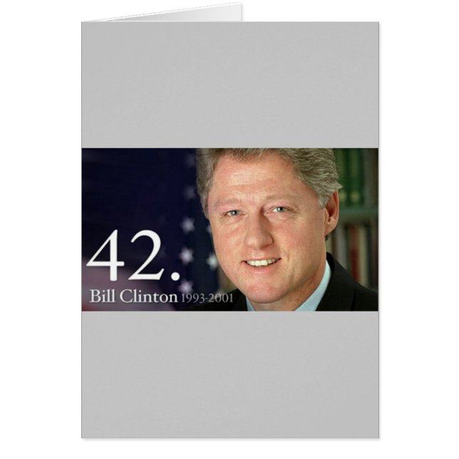 Bill Clinton Hälsningskort (Framsidan)
