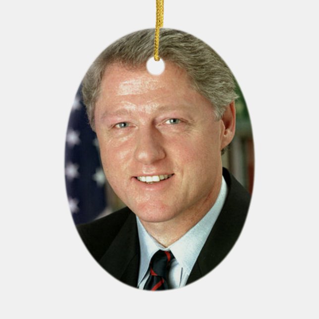 Bill Clinton Julgransprydnad Keramik (Framsidan)