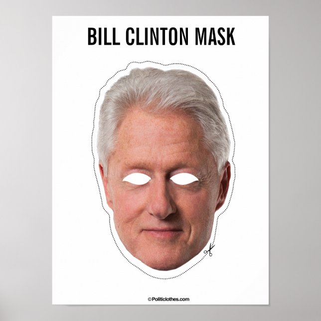 Bill Clinton Mask Cutout Poster (Framsidan)