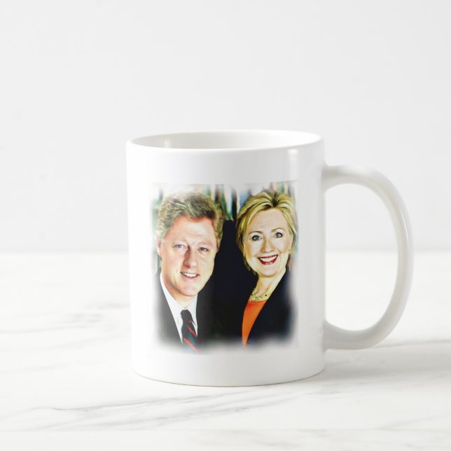 Bill Clinton och Hillary Clinton Kaffemugg (Höger)