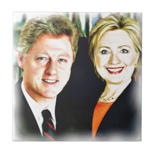 Bill Clinton och Hillary Clinton Kakelplatta