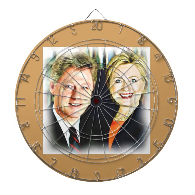 Bill Clinton och Hillary Clinton Piltavla (Framsidan)