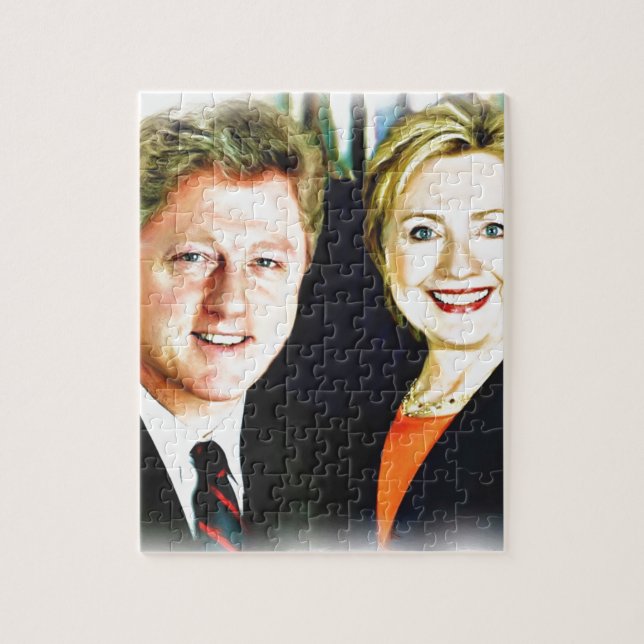 Bill Clinton och Hillary Clinton Pussel (Vertikal)