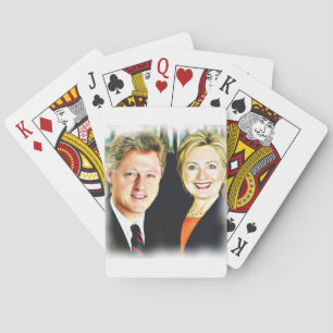 Bill Clinton och Hillary Clinton Spel Kort