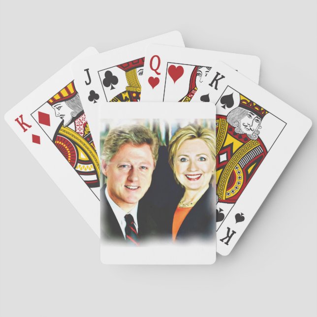 Bill Clinton och Hillary Clinton Spel Kort (Baksidan)