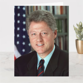 Bill Clinton Offical Porträtt Birthday Kort