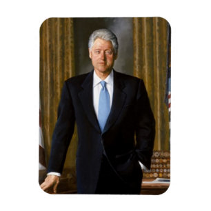 Bill Clinton officiellporträtt Magnet