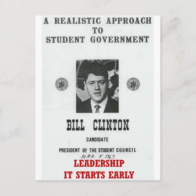 Bill Clinton på Georgetown LEADERSHIP Vykort (Framsida)
