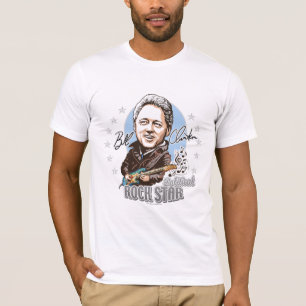 Bill Clinton politiska Rockstar! Skjorta T Shirt