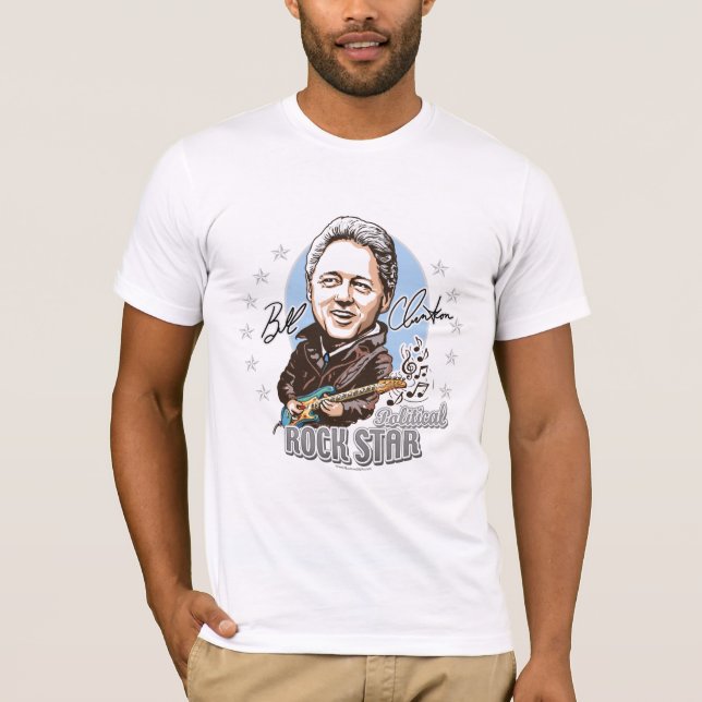 Bill Clinton politiska Rockstar! Skjorta T Shirt (Framsida)