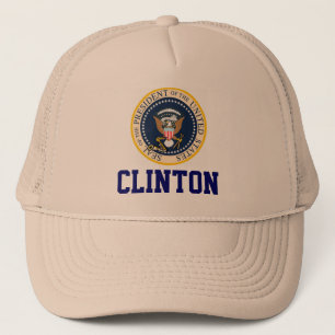 Bill Clinton presidenter förseglar hatten Keps