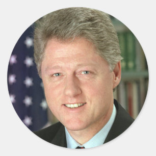 Bill Clinton Runt Klistermärke
