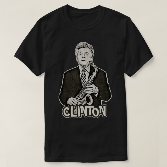 Bill Clinton Saxophone 90s Original Fläkt Art 1 T Shirt (Design framsida)