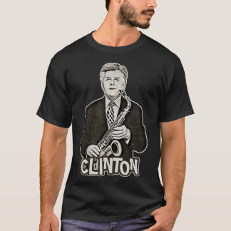 Bill Clinton Saxophone 90s Original Fläkt Art 1 T Shirt