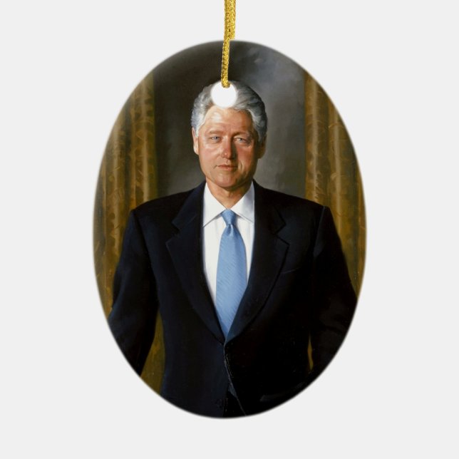 Bill Clinton USA president Julgransprydnad Keramik (Framsidan)