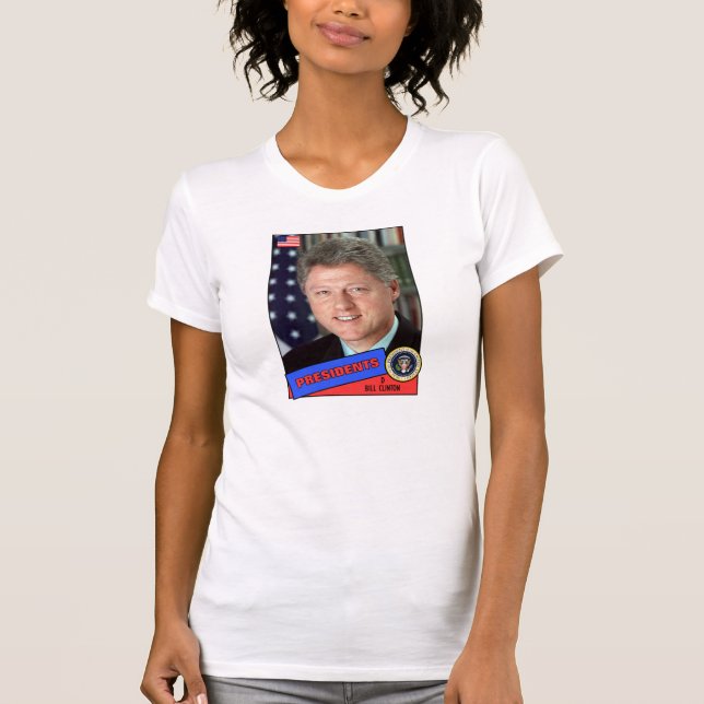 Bill Clintons basebollkort Tee (Framsida)