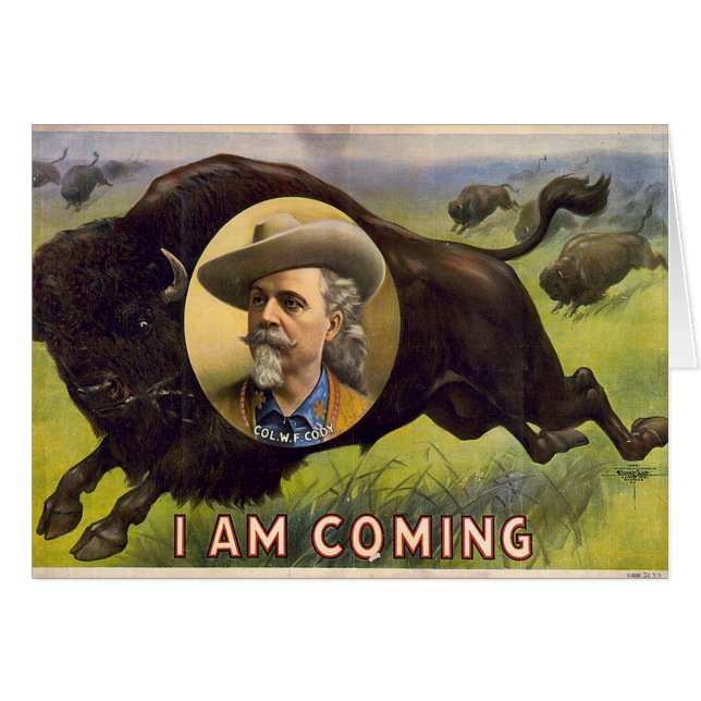 Bill Cody-1899 Hälsningskort (Framsidan Horizontal)