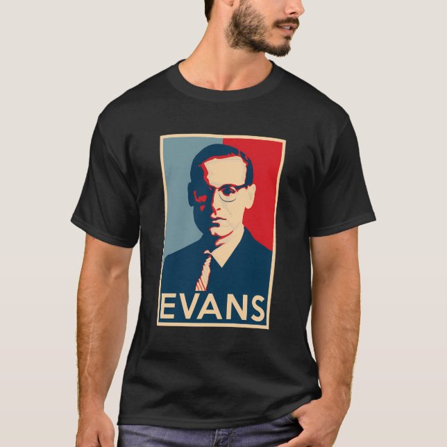 Bill Evans Hope Poster - Underbarer av Jazz-histor T Shirt (Framsida)