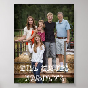 Bill Gates Familjens Tryck, Värde Affisch Papper M