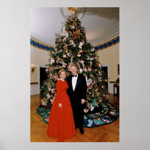 Bill & Hillary Clinton jul White House Poster