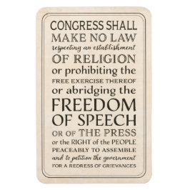 Bill of Högers Freedom of Tal and Religion Magnet