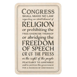 Bill of Högers Freedom of Tal and Religion Magnet