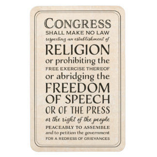 Bill of Högers Freedom of Tal and Religion Magnet