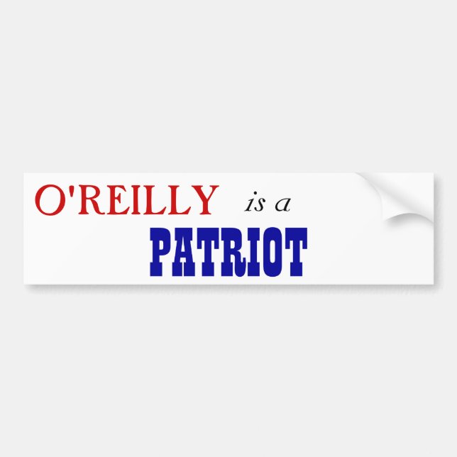 Bill O'Reilly Patriot Bildekal (Framsidan)