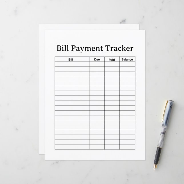 BILL PAYMENT TRACKER FLYER (Fram/Back In Situ)