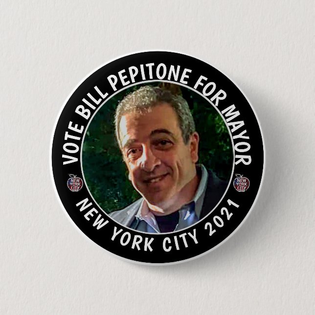Bill Pepitone för NYC Mayor 2021 Knapp (Framsida)
