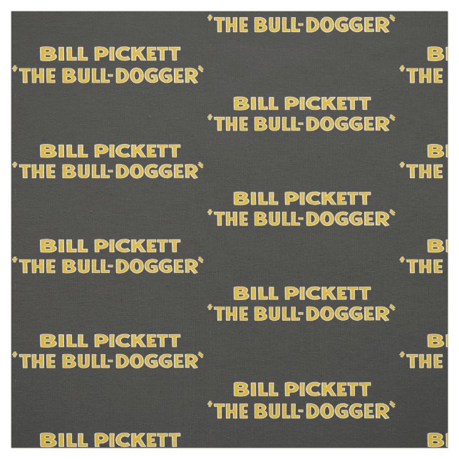 Bill Pickett Black Cowboy SteerWrestler Fabric 2 Tyg (Provkarta)