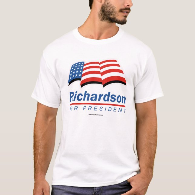 BILL RICHARDSON FÖR PRESIDENT T SHIRT (Framsida)