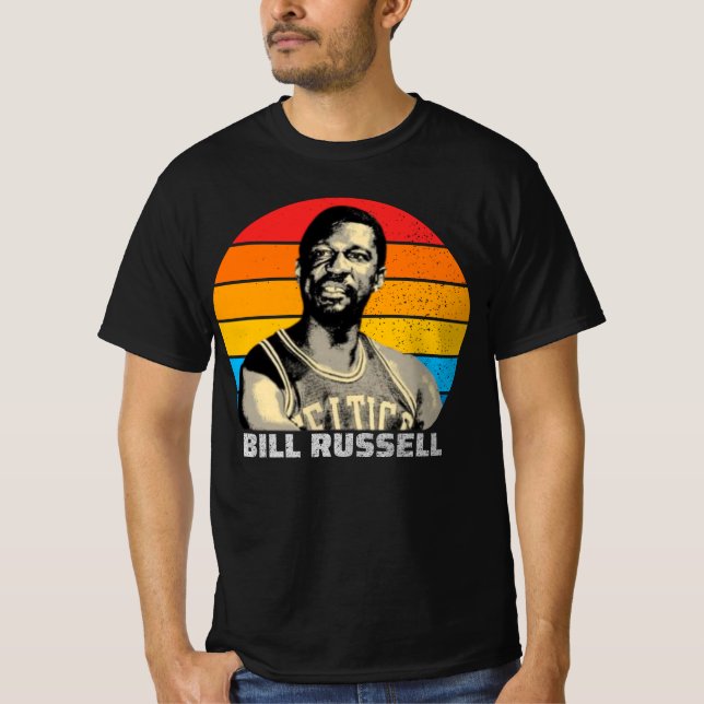 Bill Russell Memories Retro T Shirt (Framsida)