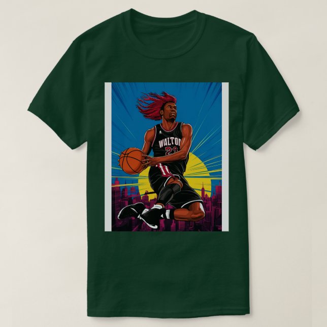 Bill Walton Play Basketball T Shirt (Design framsida)